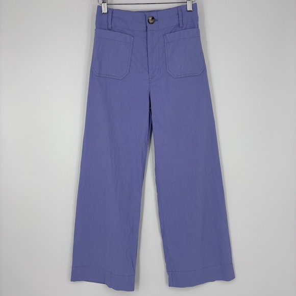 Maeve Pants - Maeve The Colette Pants Womens 25 Purple Wide Leg High Rise Anthropologie Boho